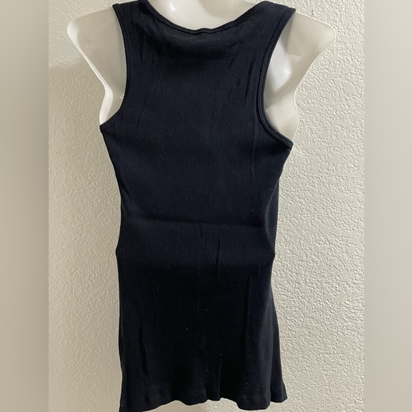 Black Sequins Tank Top, 100% Cotton, Size L, Used - Picture 6 of 7